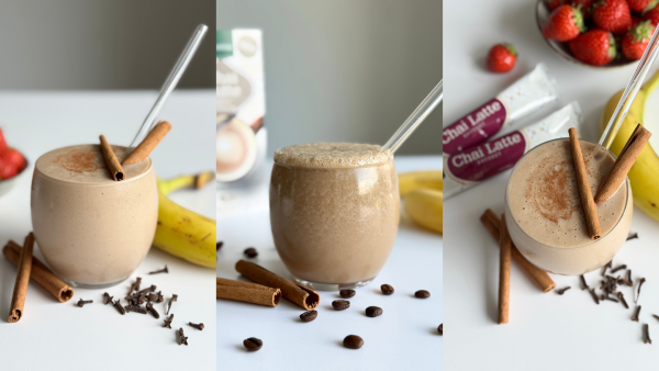 DIRTY VANILLA CHAI FRAPPUCCINO en opskrift med Chai Latte pulver fra Fredsted The.
